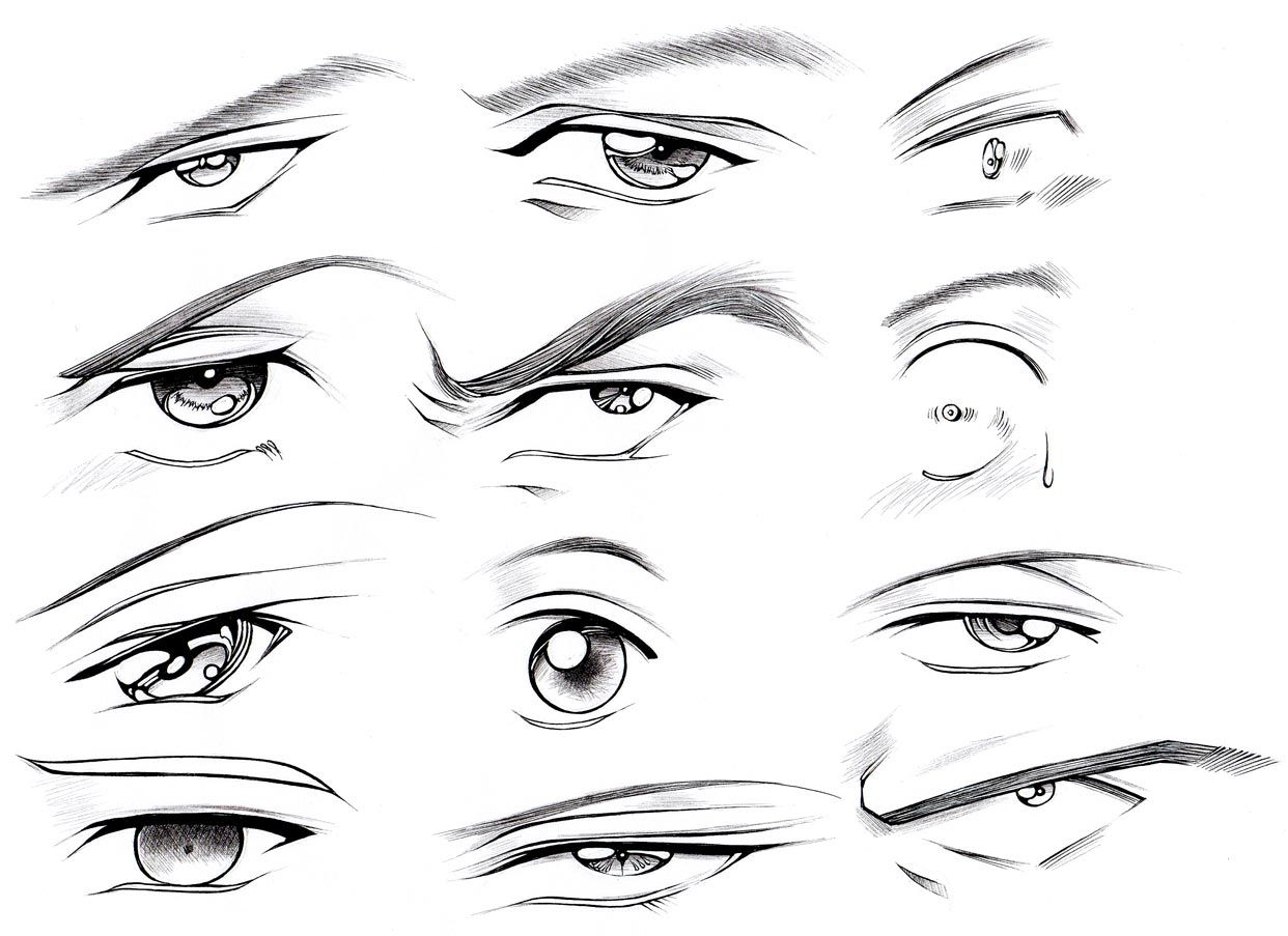 Male Eyes Drawing Image