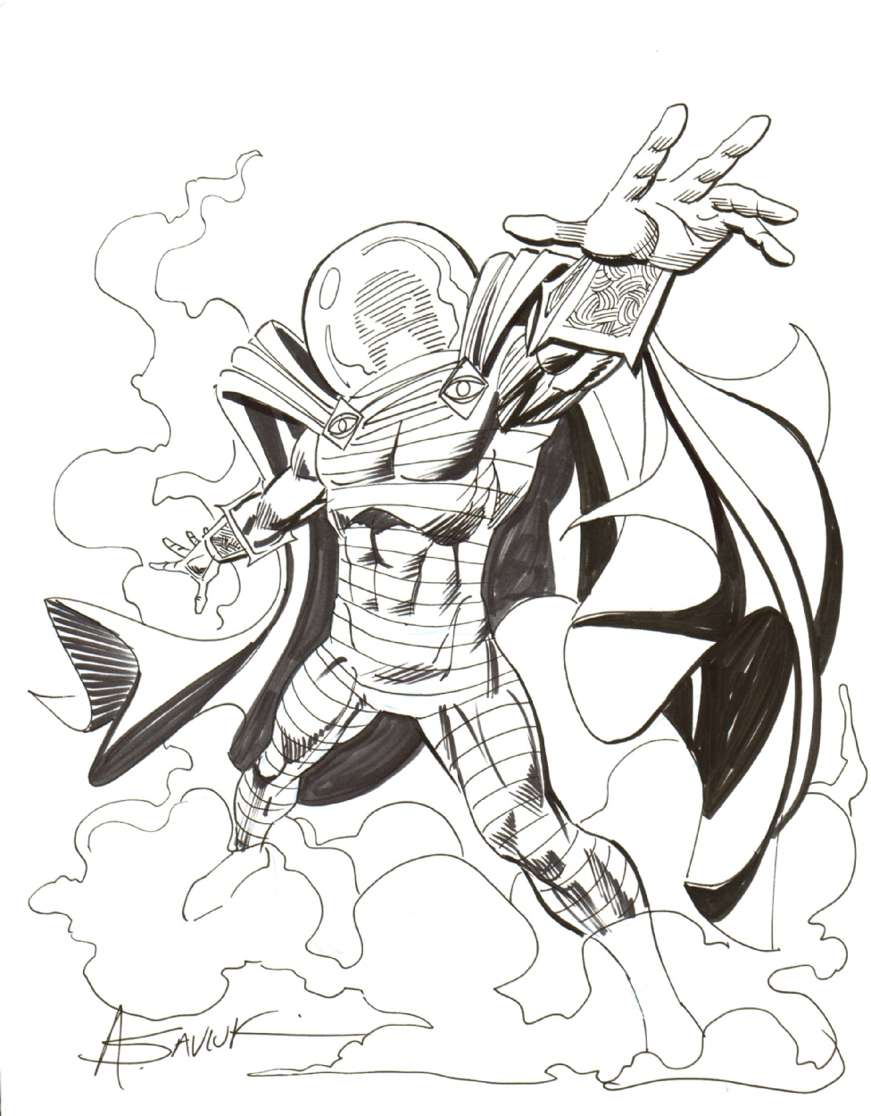Marvel Mysterio Drawing High-Quality