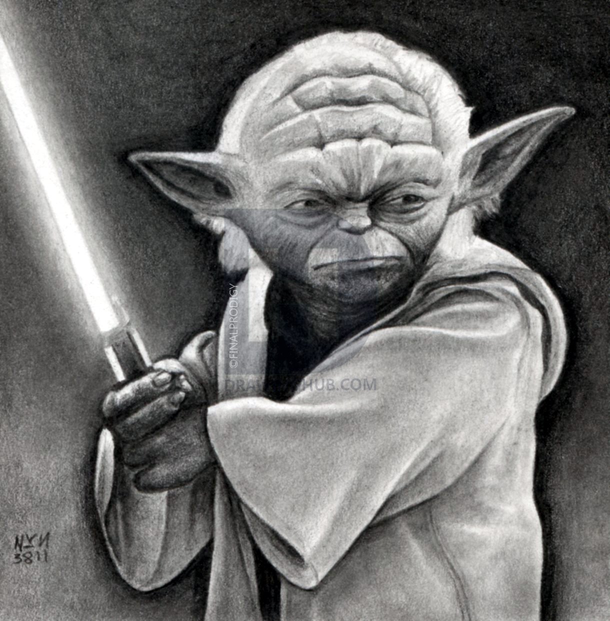 Master Yoda Drawing Art