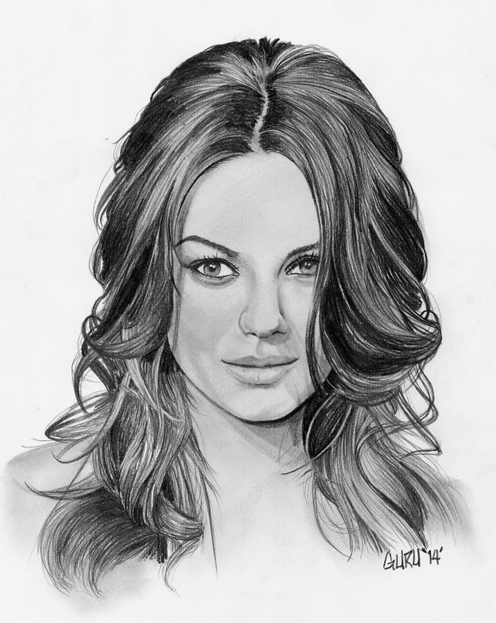 Mila Kunis Drawing Beautiful Art