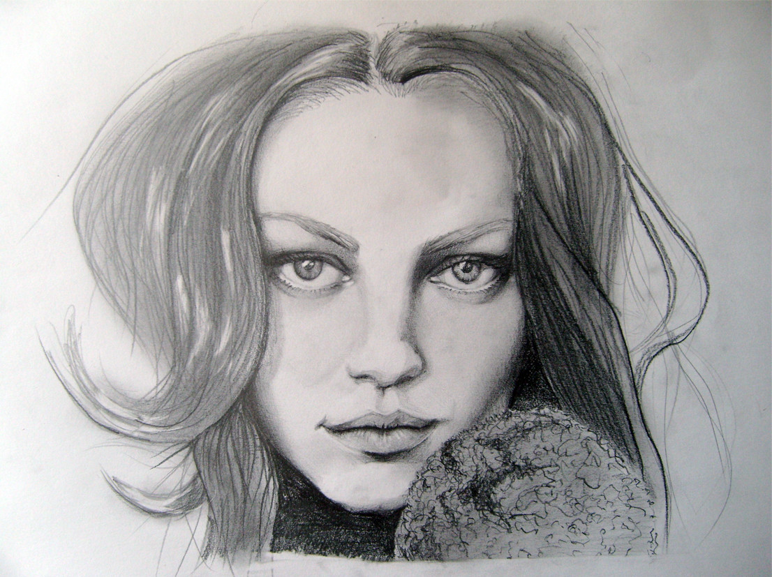 Mila Kunis Drawing Beautiful Image