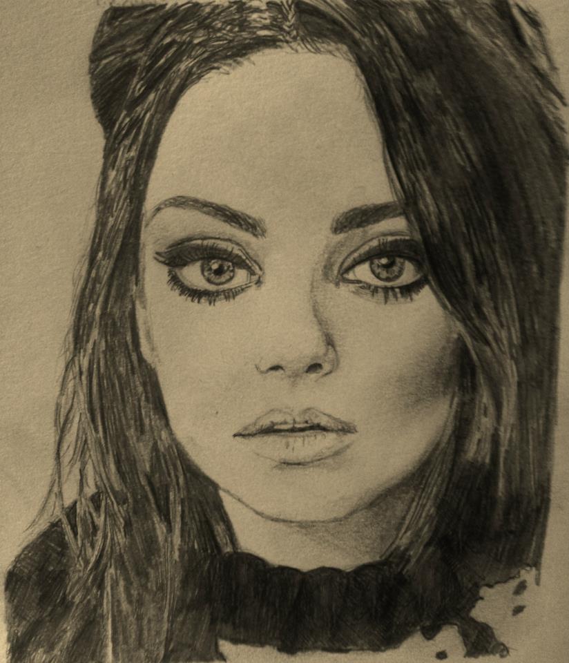 Mila Kunis Drawing Pic