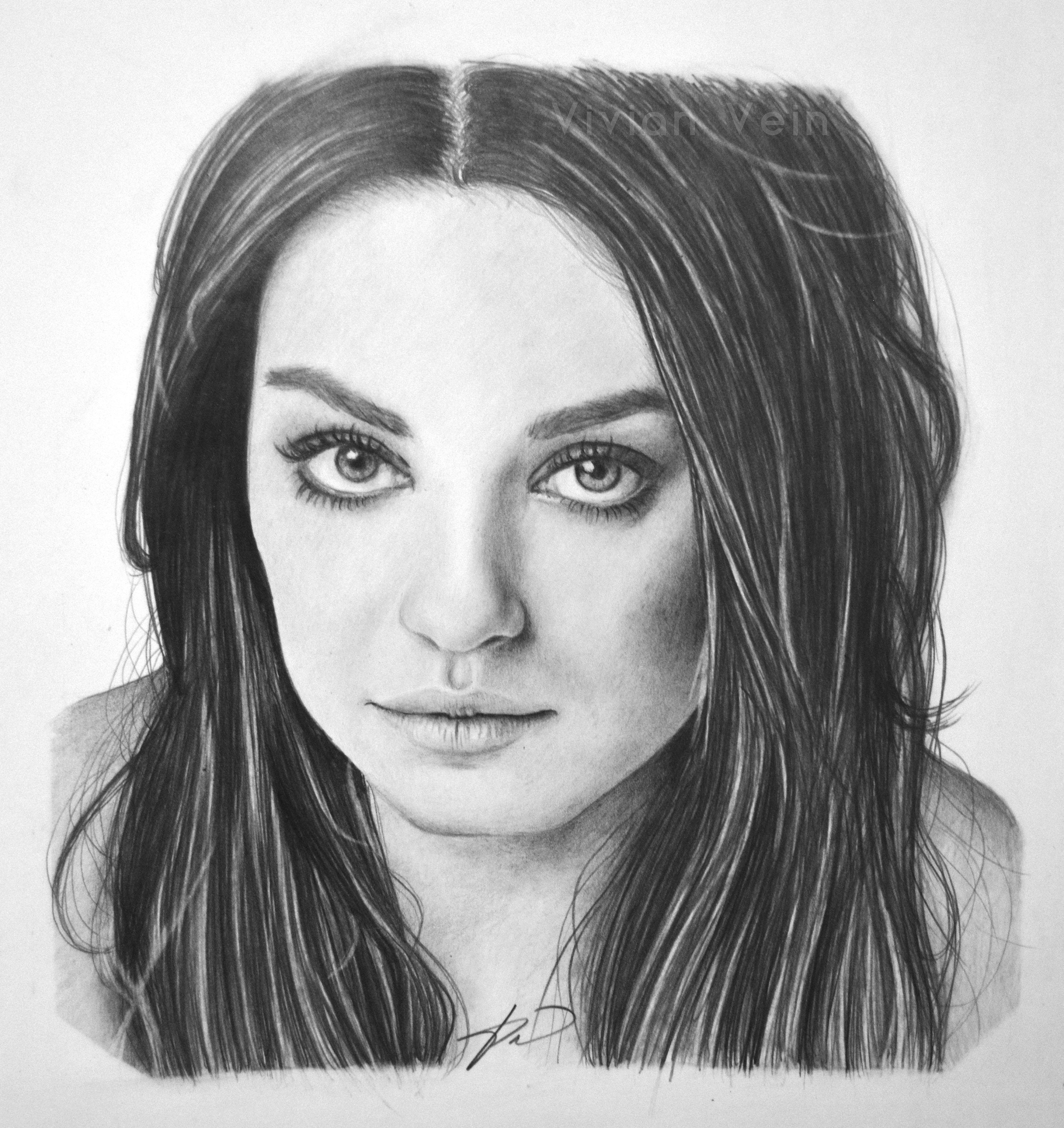 Mila Kunis Drawing Realistic