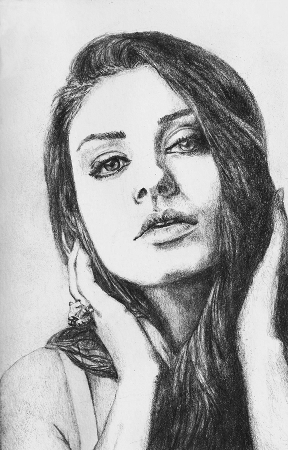 Mila Kunis Drawing Sketch