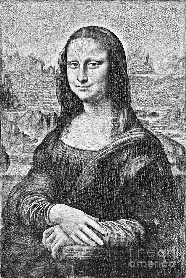 Mona Lisa Drawing Beautiful Image