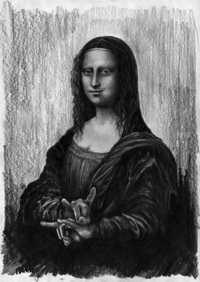 Mona Lisa Drawing High-Quality