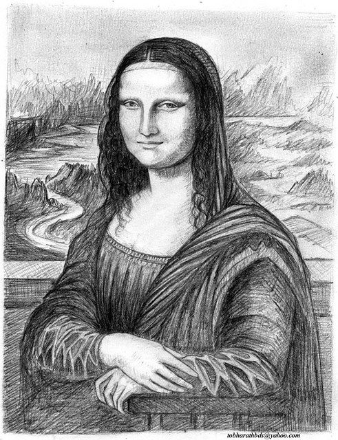 Mona Lisa Drawing Pic