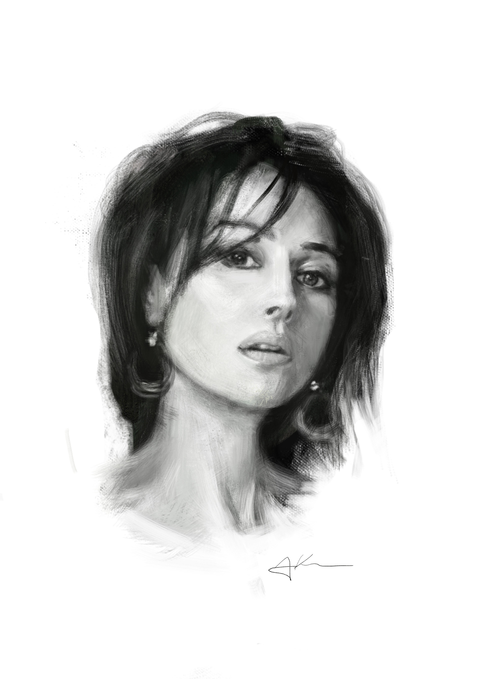 Monica Bellucci Drawing Art