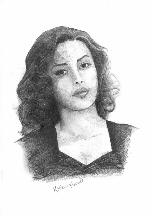 Monica Bellucci Drawing High-Quality
