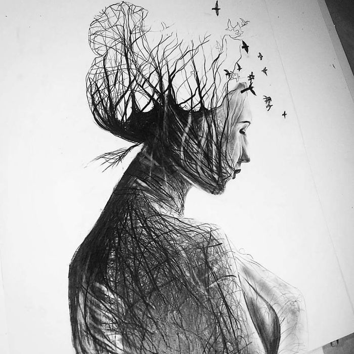 Mother Nature Drawing Image