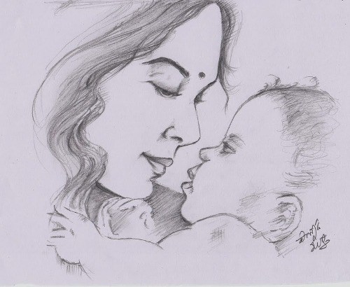 Mothers Day Drawing Pic