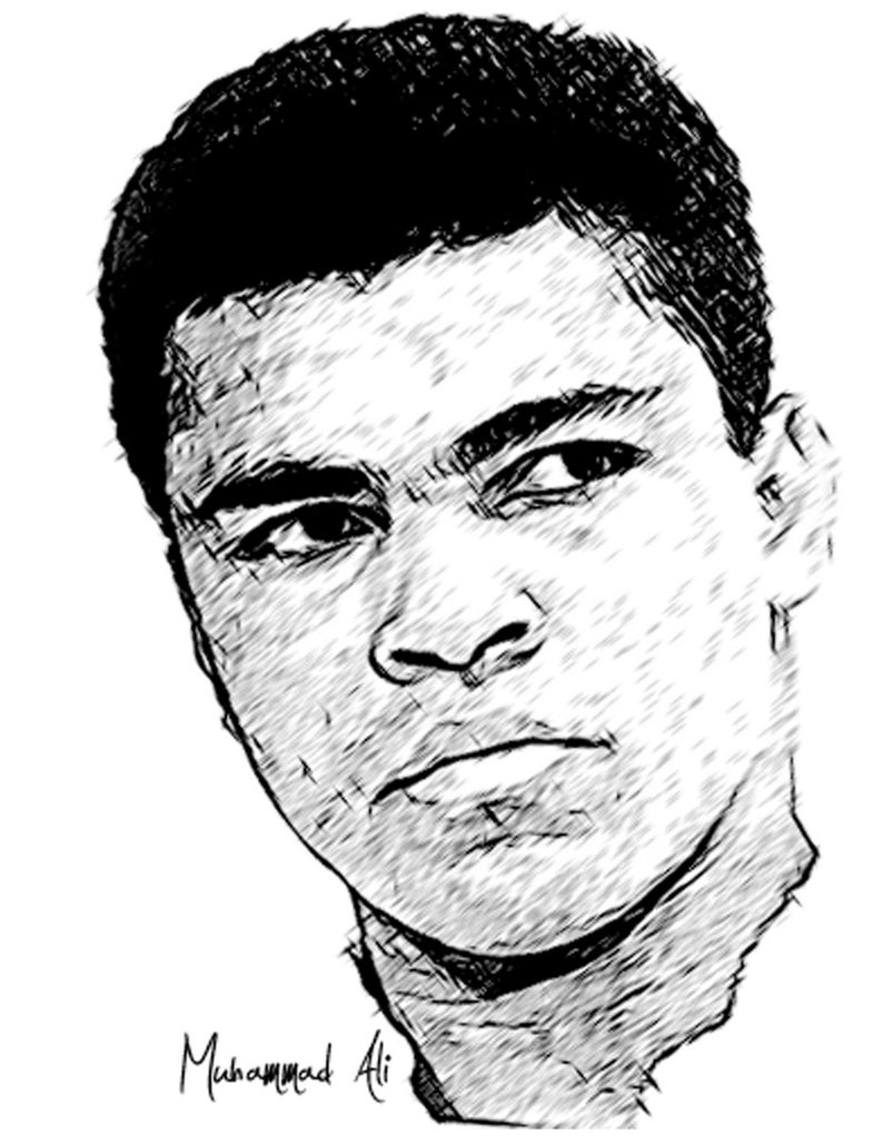 Muhammad Ali Drawing Sketch