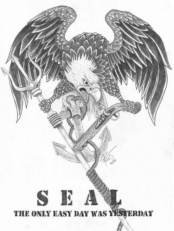 Navy Seal Art Drawing