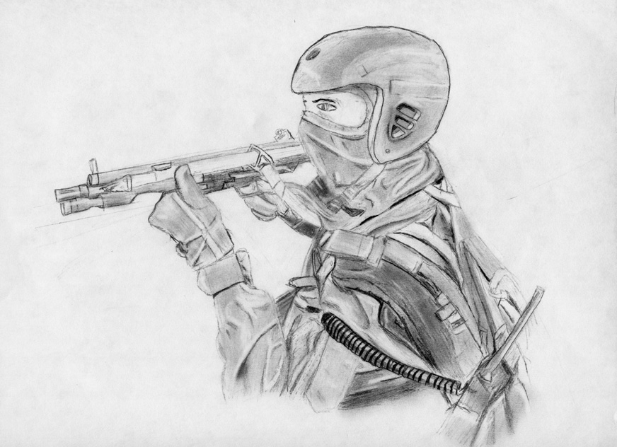 Navy Seal Drawing Art