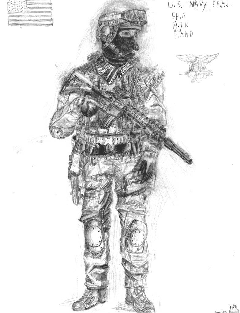 Navy Seal Drawing Pictures