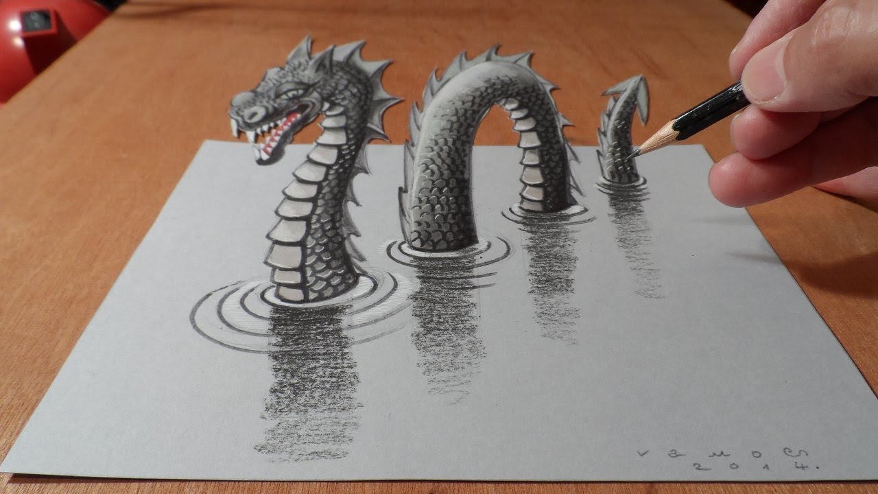 Ocean Illusion Drawing Picture