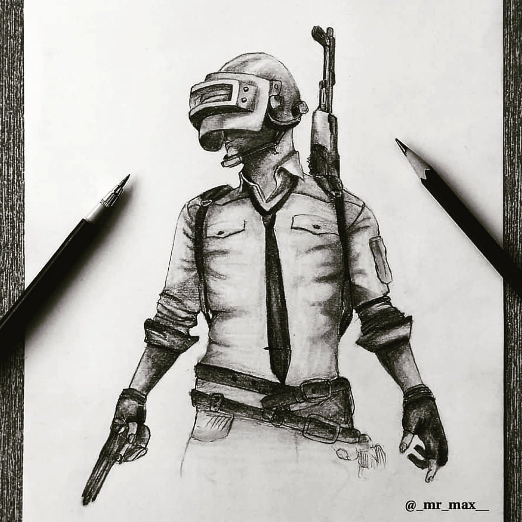 Pubg Drawing Easy With Pencil