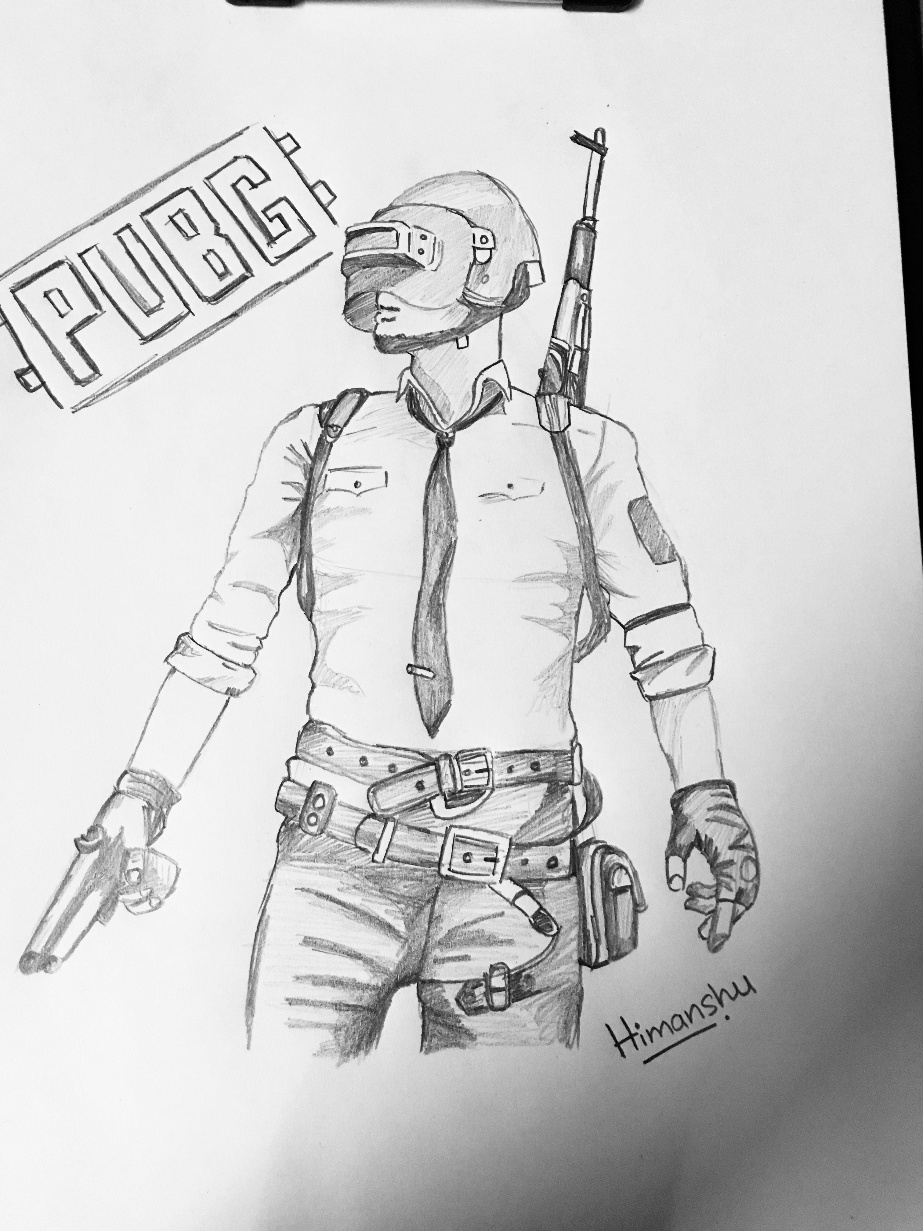 PUBG Player Drawing Image