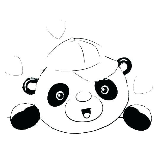 Panda Face Drawing Image