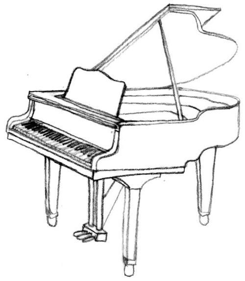 Piano Drawing Image