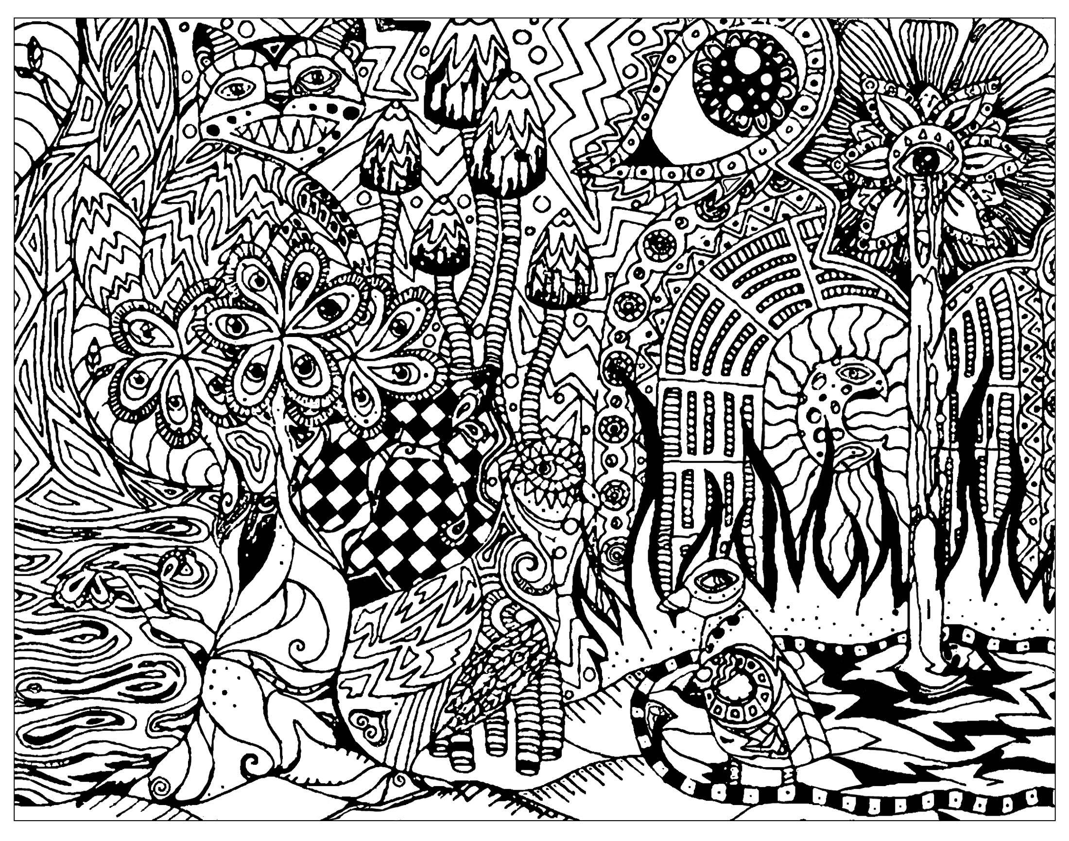 Psychedelic Drawing Art