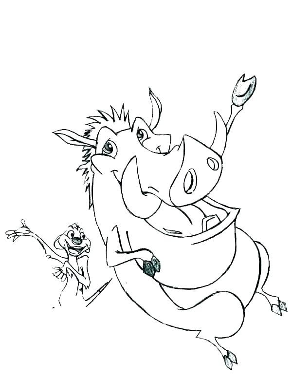 Pumbaa Drawing Sketch