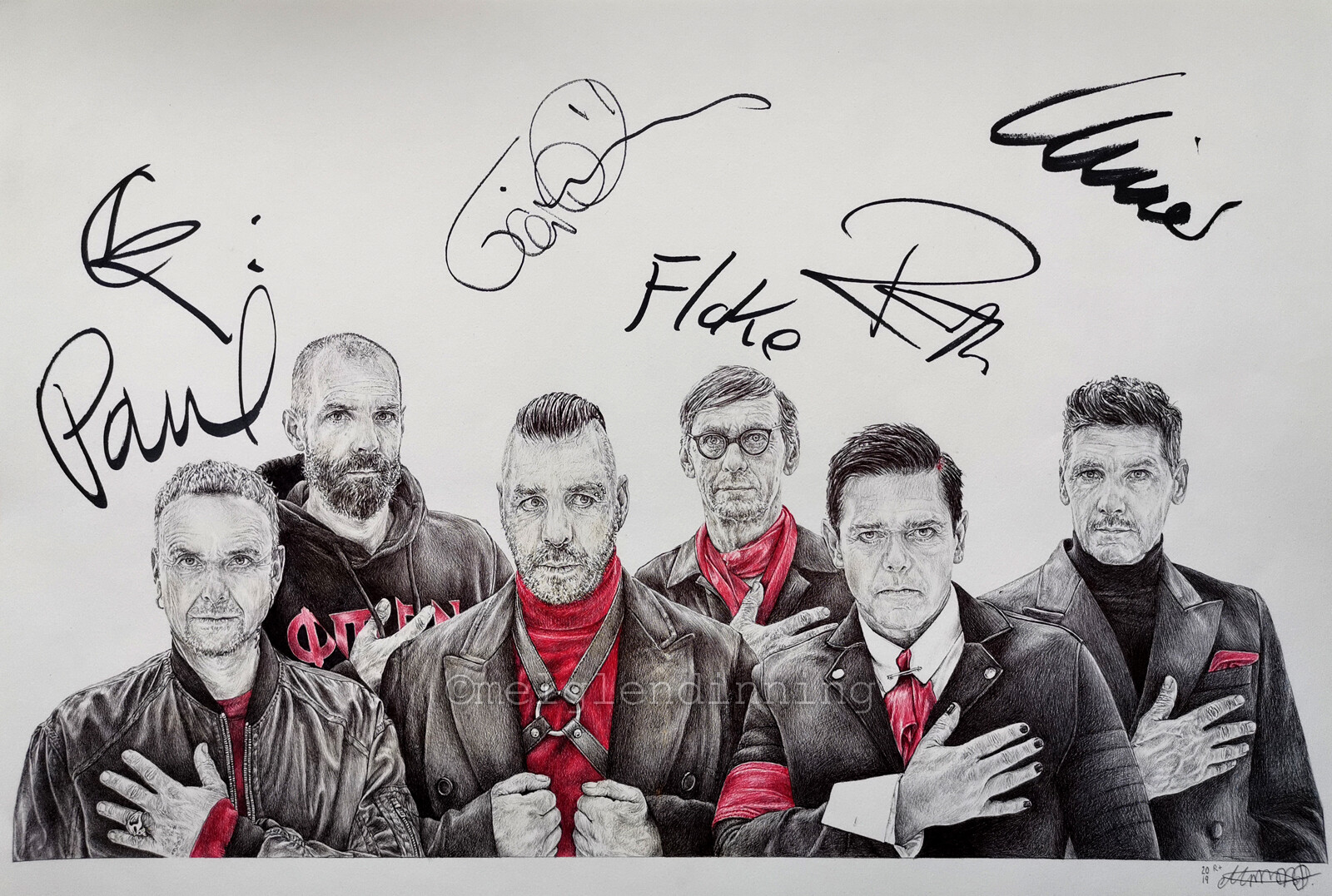 Rammstein Band Drawing Image