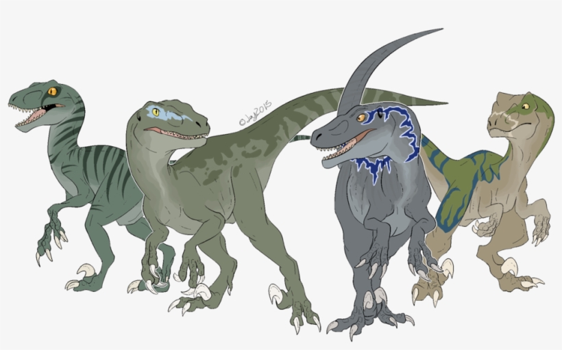 Raptor Squad From Jurassic World Drawing Image