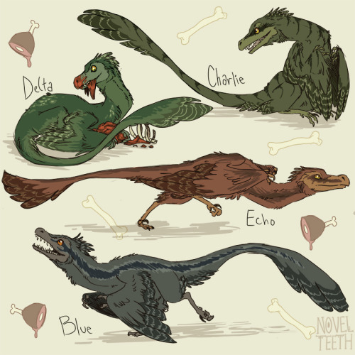 Raptor Squad From Jurassic World Drawing Realistic