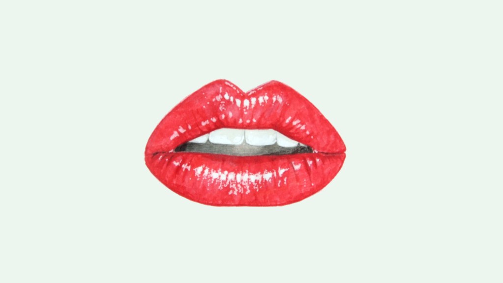 Red Lips Drawing Amazing