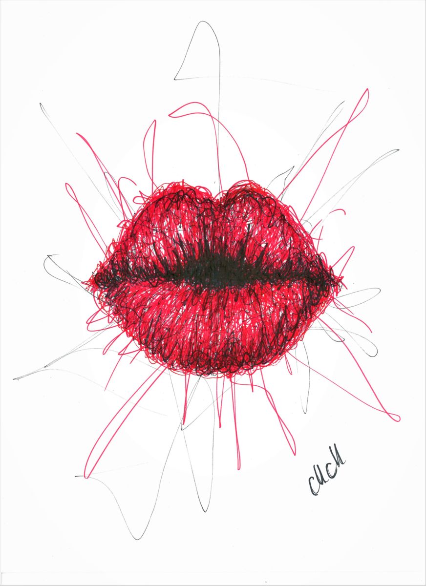 Red Lips Drawing