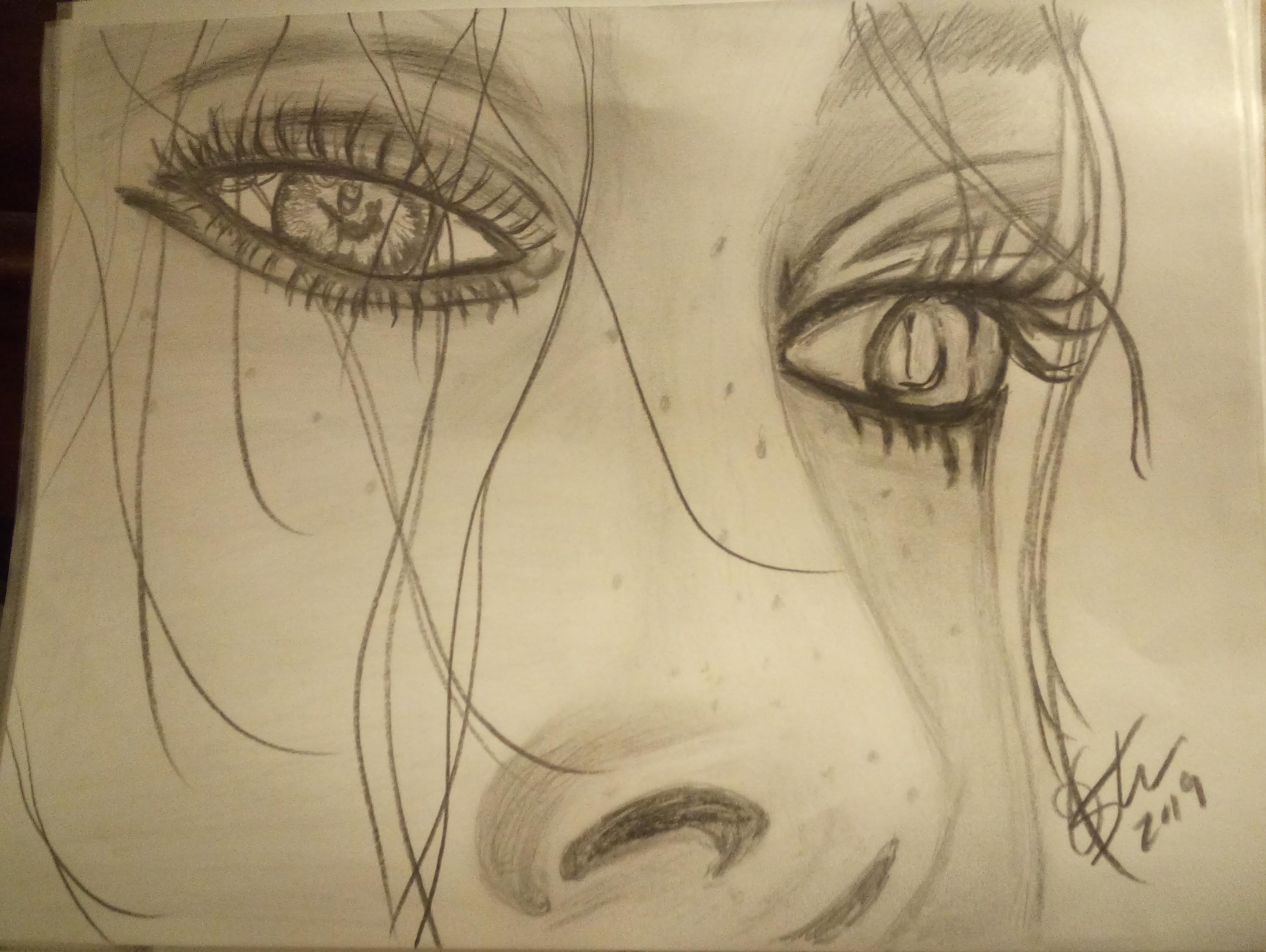 Sad Eyes Drawing