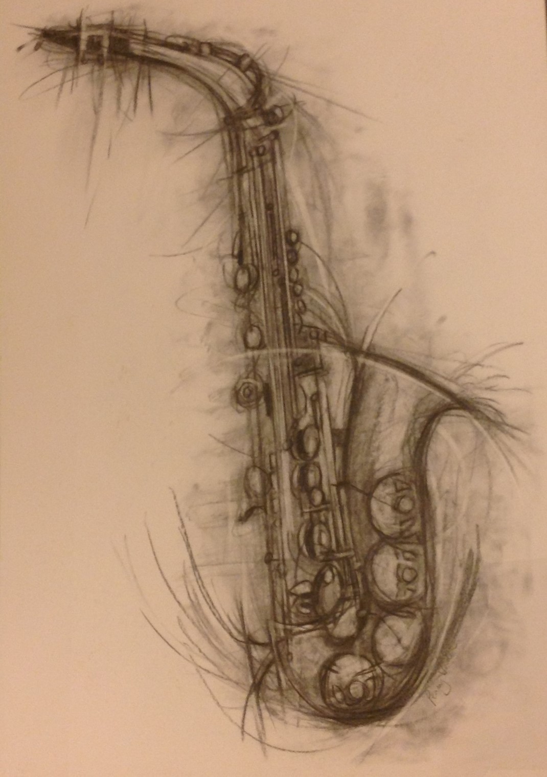 Saxophone Drawing Image