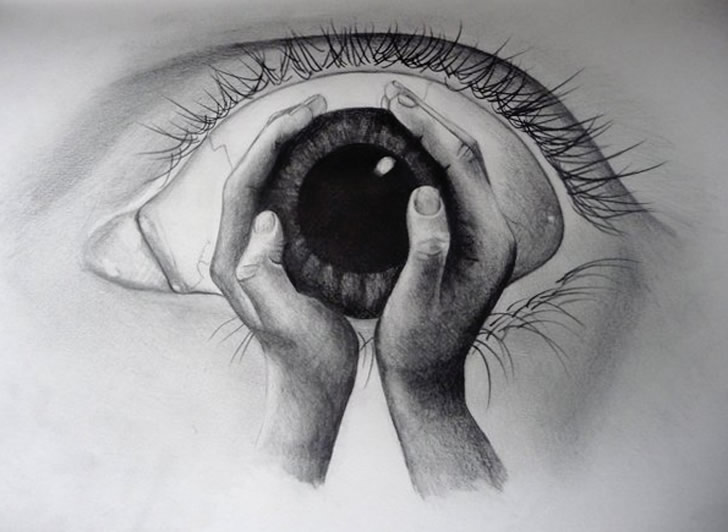 Scary Eyes Drawing Images