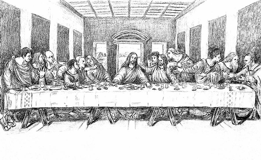 The Last Supper Drawing Beautiful Image