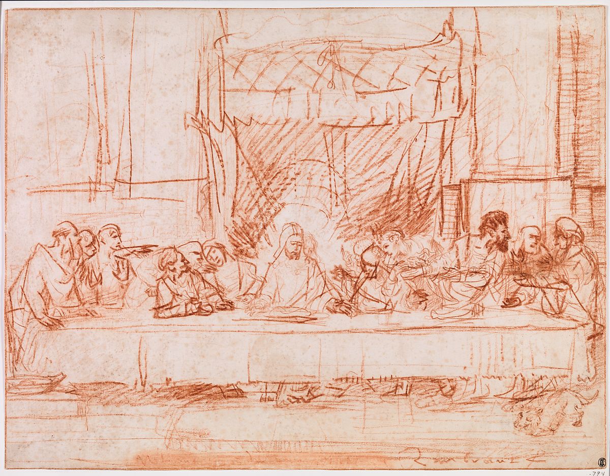 The Last Supper Drawing Sketch