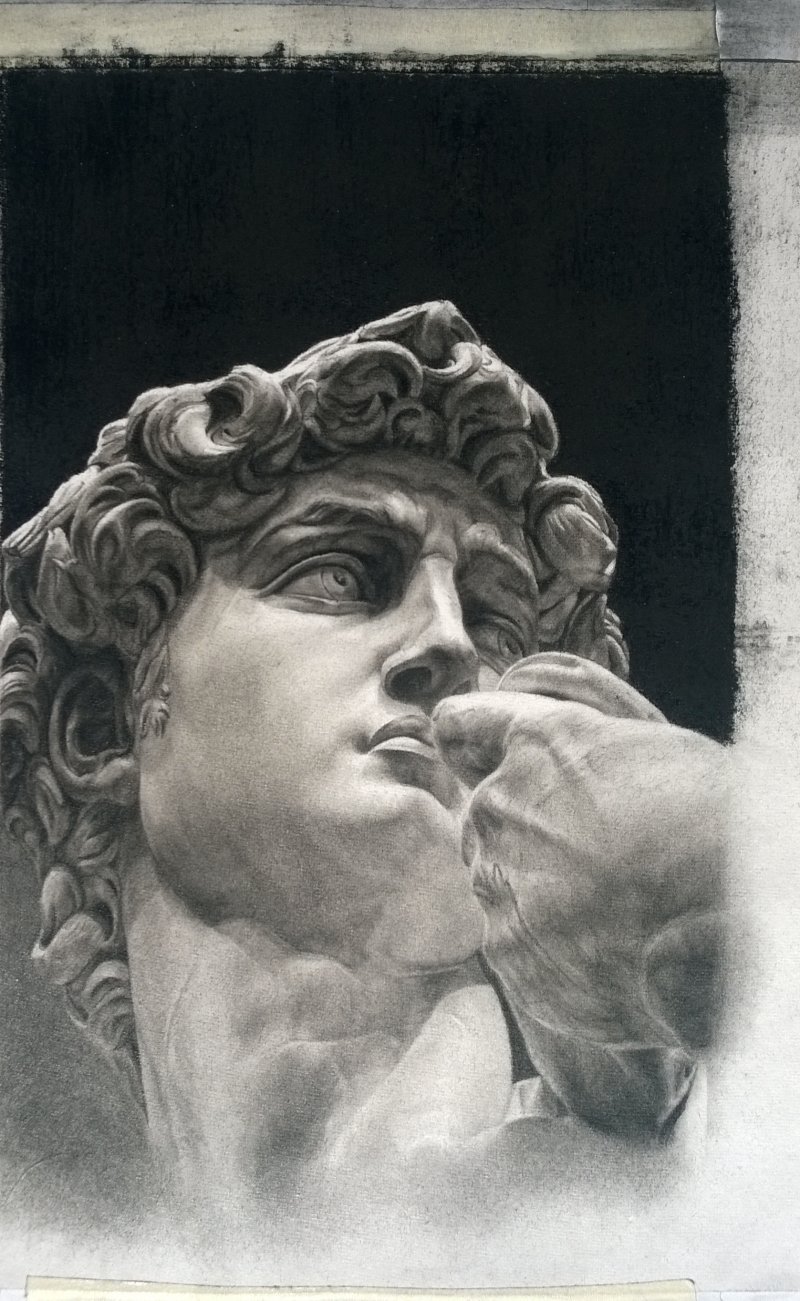 The Statue of David Drawing Art