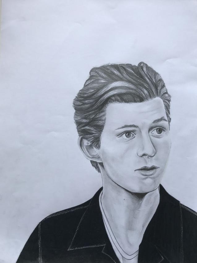 Tom Holland Drawing Pictures