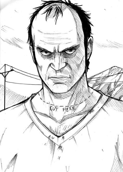 Trevor Philips Drawing Picture
