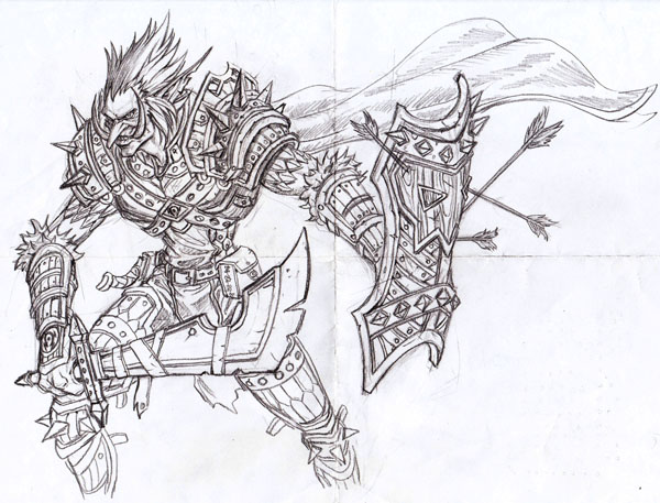 Troll Warrior Drawing Picture