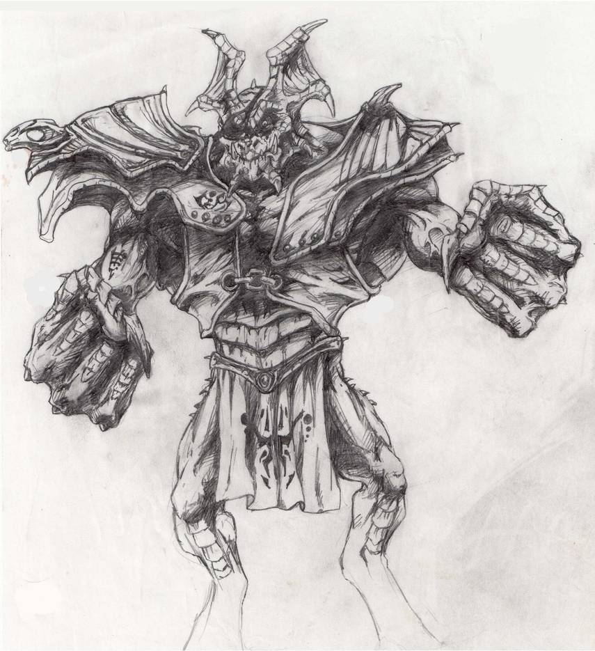 Troll Warrior Drawing Realistic