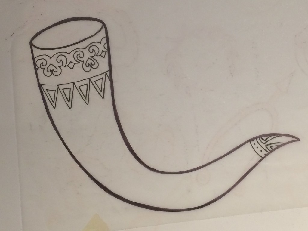 Viking Horn Drawing Pics