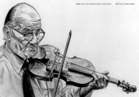 Violin Drawing Art