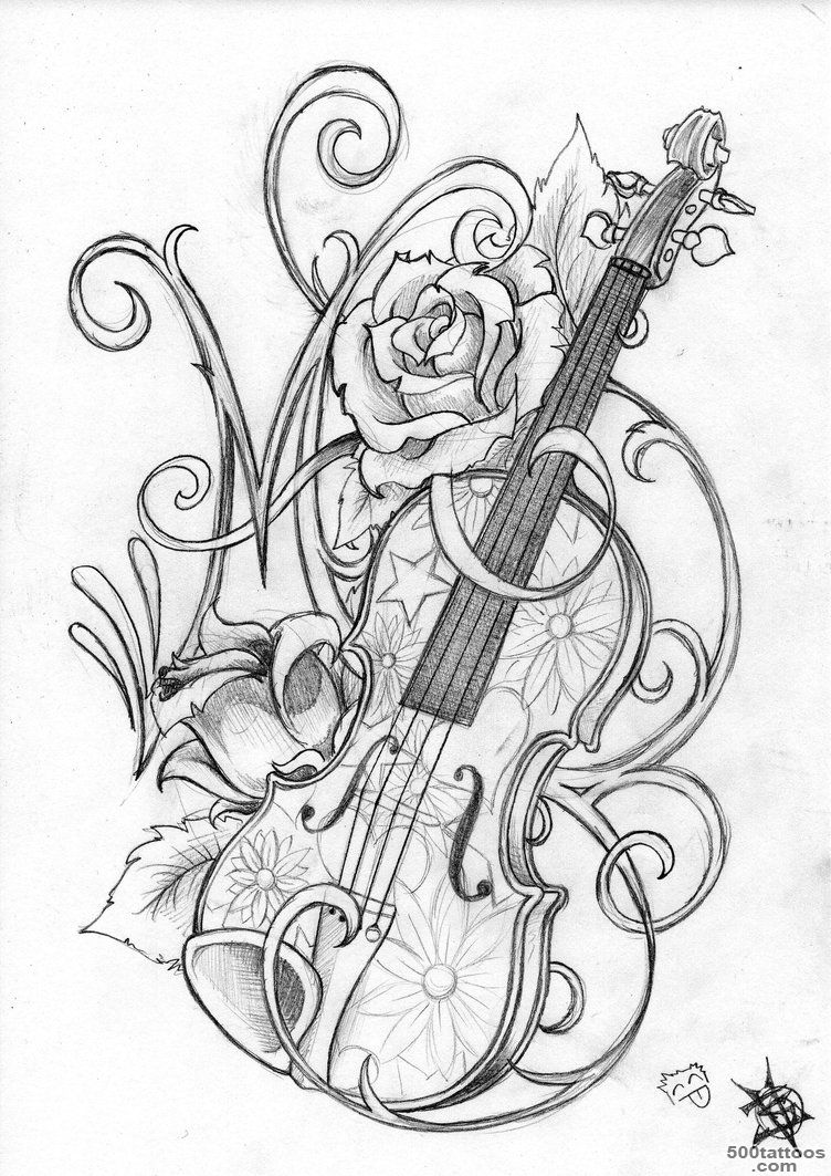 Violin Drawing Creative Art