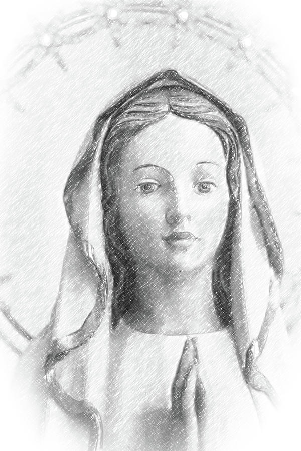 Virgin Mary Drawing Amazing