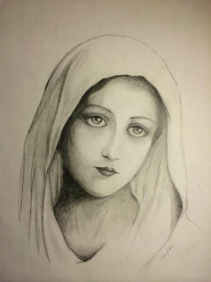 Virgin Mary Drawing Images