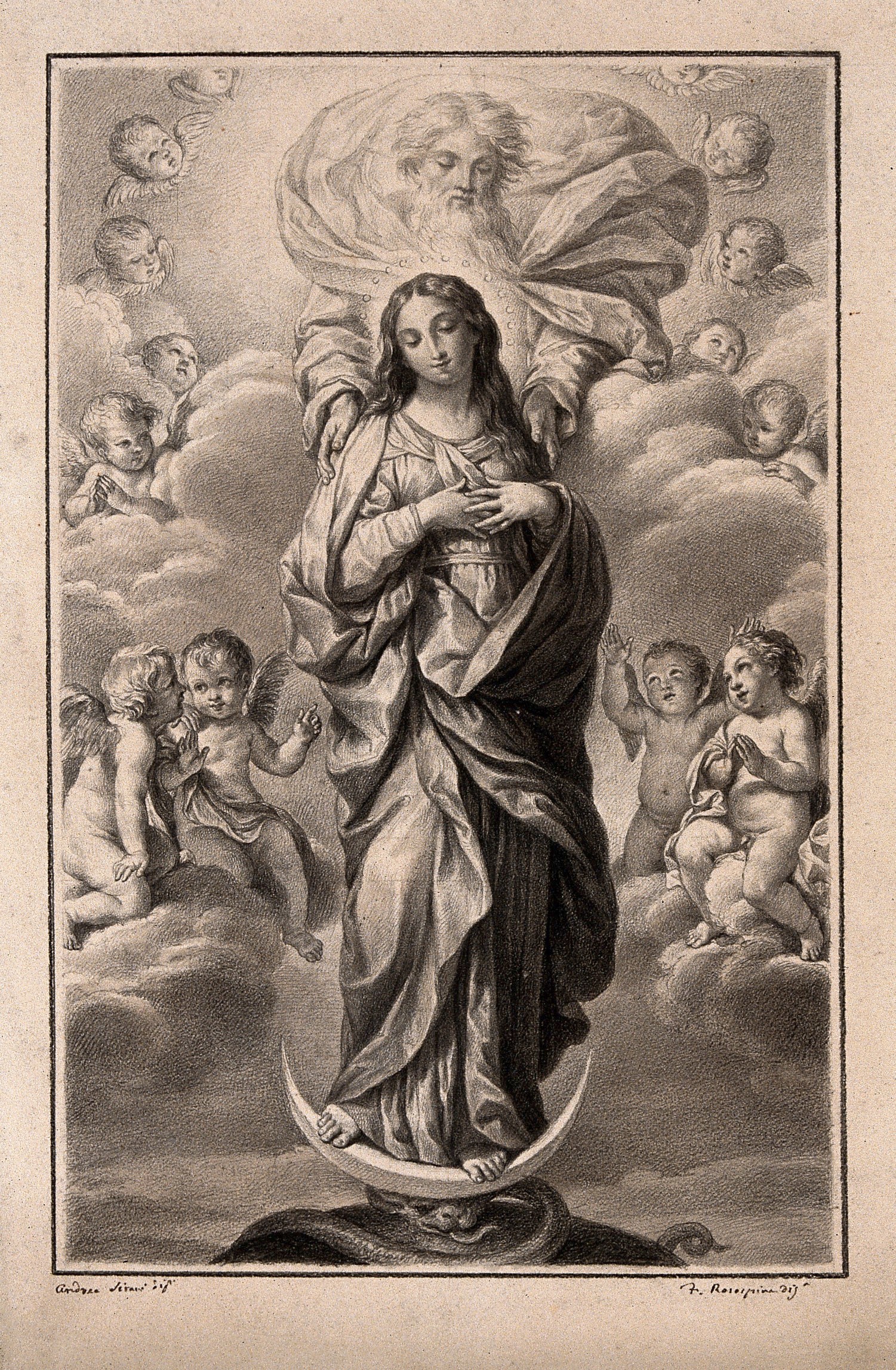 Virgin Mary Drawing Sketch