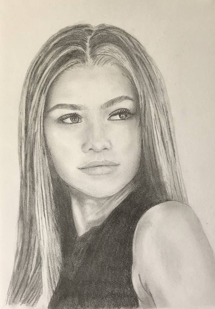 Zendaya sketch Pretty proud of this one   rdrawing