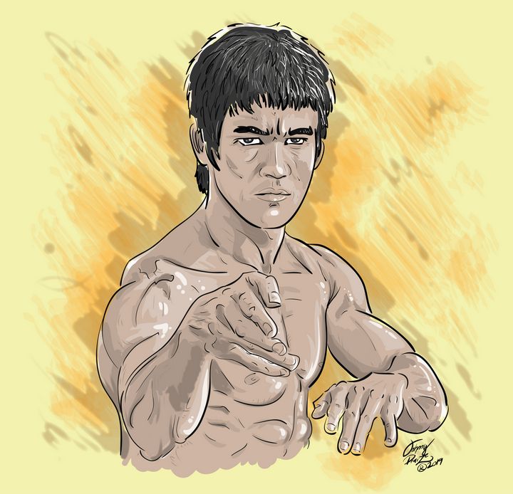 Actor Bruce Lee Drawing Pics