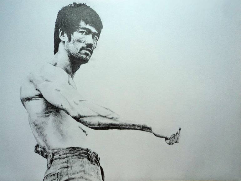 Actor Bruce Lee Drawing